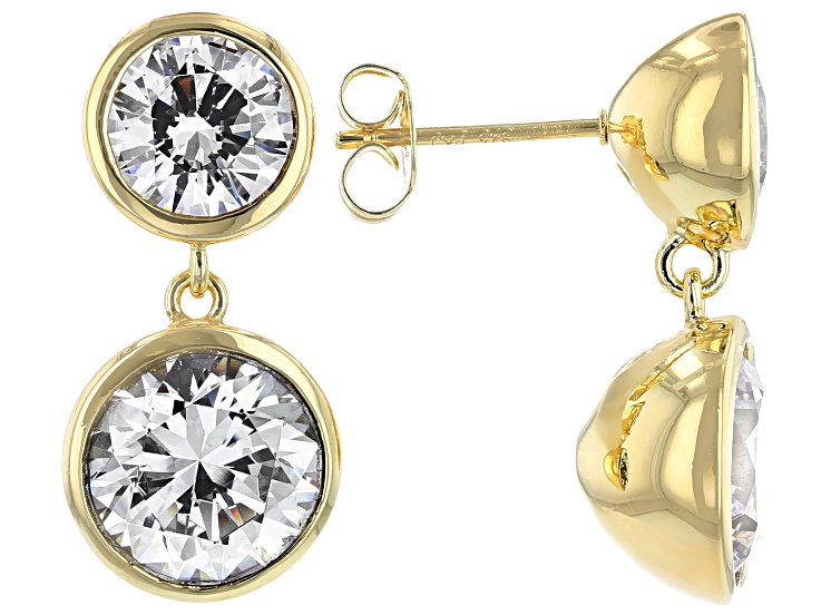 Amazing jewelry様 White Cubic Zirconia 18k Yellow Gold Over Sterling Silver