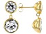 White Cubic Zirconia 18k Yellow Gold Over Sterling Silver Dangle Earrings 8.89ctw