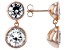 White Cubic Zirconia 18k Rose Gold Over Sterling Silver Dangle Earrings 8.89ctw