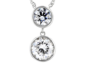 White Cubic Zirconia Rhodium Over Sterling Silver Necklace 8.89ctw