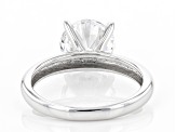 White Cubic Zirconia Platinum Over Sterling Silver Ring 4.81ctw