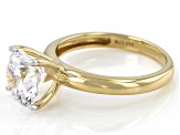 White Cubic Zirconia 18k Yellow Gold Over Sterling Silver Ring 4.81ctw