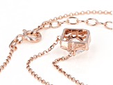 Anniversary Cut Cubic Zirconia From 18k Rose Gold Over Sterling Silver Necklace 1.97ctw