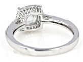 Celebration Cut Cubic Zirconia From Rhodium Over Sterling Silver Ring 2.31ctw