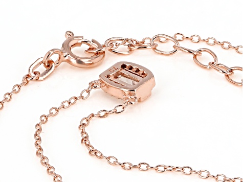 Daniel's Cut Cubic Zirconia From 18k Rose Gold Over Sterling Silver Necklace 0.47ctw