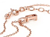 White Cubic Zirconia From 18k Rose Gold Over Sterling Silver Pendant With Chain 0.48tw