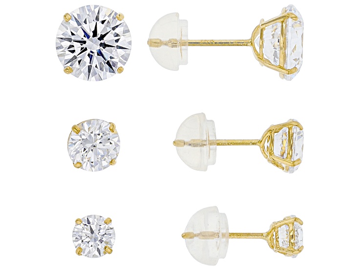 FB Jewels 14K Yellow or Rose or White Gold Cubic Zirconia CZ Tiny Pendant 4mm X 4mm