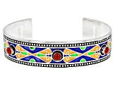 Enamel Sterling Silver Cuff Bracelet