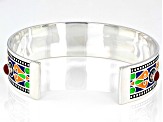 Enamel Sterling Silver Cuff Bracelet