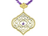 Amethyst 18k Yellow Gold Over Sterling Silver Necklace 0.40ctw