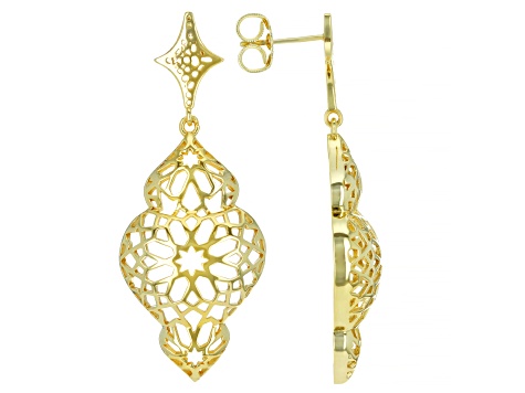 18k Gold Over Sterling Silver Earrings