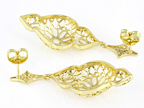 18k Gold Over Sterling Silver Earrings