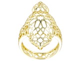 18k Yellow Gold Over Sterling Silver Ring