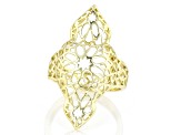 18k Yellow Gold Over Sterling Silver Ring