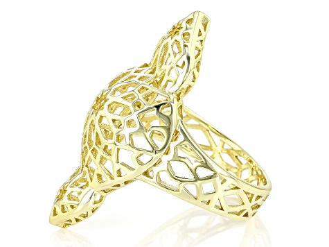 18k Yellow Gold Over Sterling Silver Ring