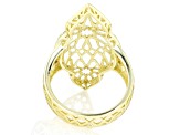 18k Yellow Gold Over Sterling Silver Ring