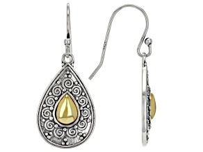 18k Yellow Gold Over Sterling Silver Earrings