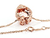 Peach Cor-de-Rosa Morganite 10k Rose Gold Pendant With Chain 1.69ctw