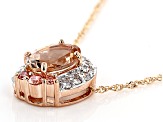 Peach Cor-de-Rosa Morganite 10k Rose Gold Pendant With Chain 1.70ctw