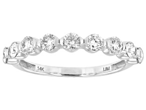 White Diamond G-H SI 14k White Gold Band Ring 0.75ctw