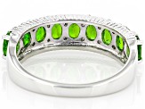 Green Chrome Diopside Rhodium Over Sterling Silver Band Ring 1.38ctw