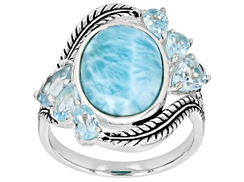 Blue Larimar Sterling Silver Solitaire Ring - CTB1158 | JTV