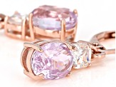 Pink Kunzite 18k Rose Gold Over Sterling Silver Earrings 3.65ctw