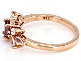 Pink Garnet 18k Rose Gold Over Sterling Silver Ring 0.99ctw