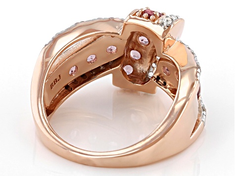 115th Anniversary Peach Morganite 18k Rose Gold Over