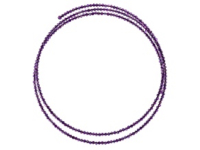 Purple Amethyst Stainless Steel Adjustable Wrap Necklace