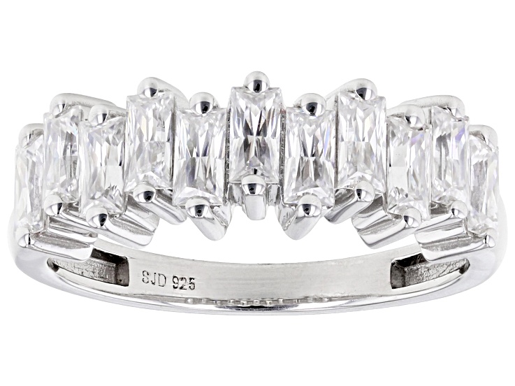 Moissanite Platineve Band Ring.99ctw DEW. - MFJ005 | JTV
