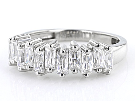 Moissanite Platineve Band Ring.99ctw DEW.