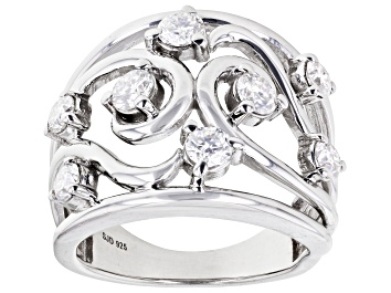 Picture of Moissanite Platineve Scatter Design Ring 1.04ctw DEW.