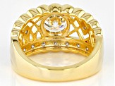 Moissanite 14k Yellow Gold Over Silver Ring 2.38ctw DEW.