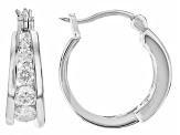 Moissanite Platineve hoop earring 1.16ctw DEW.