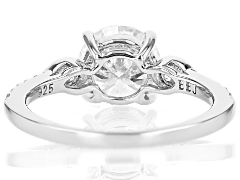 Moissanite Platineve Engagement Ring 2.23ctw DEW