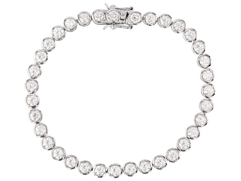 Moissanite Platineve Tennis Bracelet 7.82ctw DEW