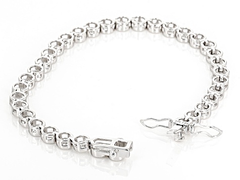 Moissanite Platineve Tennis Bracelet 7.82ctw DEW