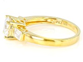 Moissanite 14k Yellow Gold Over Silver Engagement Ring 1.64ctw DEW.