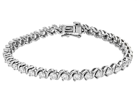 Moissanite Platineve Tennis Bracelet 5.76ctw DEW.