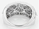 Moissanite Platineve Crossover Ring 1.70ctw DEW.
