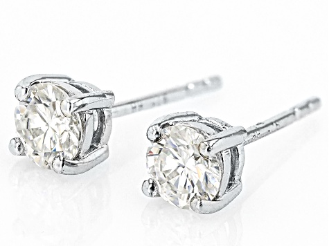 Moissanite Platineve Studs .66ctw DEW.