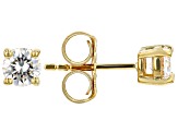 Moissanite 14k Yellow Gold Over Sterling Silver Studs .66ctw DEW.
