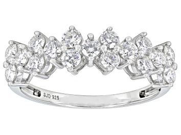 Picture of Moissanite Platineve Cluster Ring 1.02ctw DEW