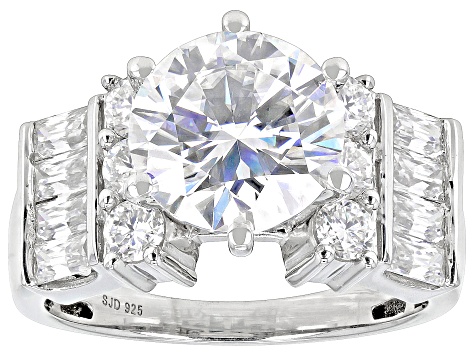 Moissanite Platineve Engagement Ring 4.92ctw DEW