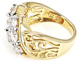 Moissanite 14k Yellow Gold Over Silver Ring 1.29ctw DEW.