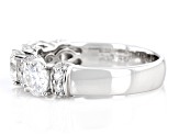 Moissanite Platineve Band Ring 1.66ctw DEW.