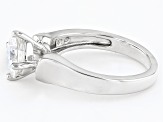 Moissanite Platineve Solitaire Ring 1.50ct DEW.
