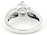 Moissanite Platineve Solitaire Ring 1.50ct DEW.