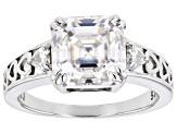 Moissanite Platineve Ring 4.10ctw DEW.